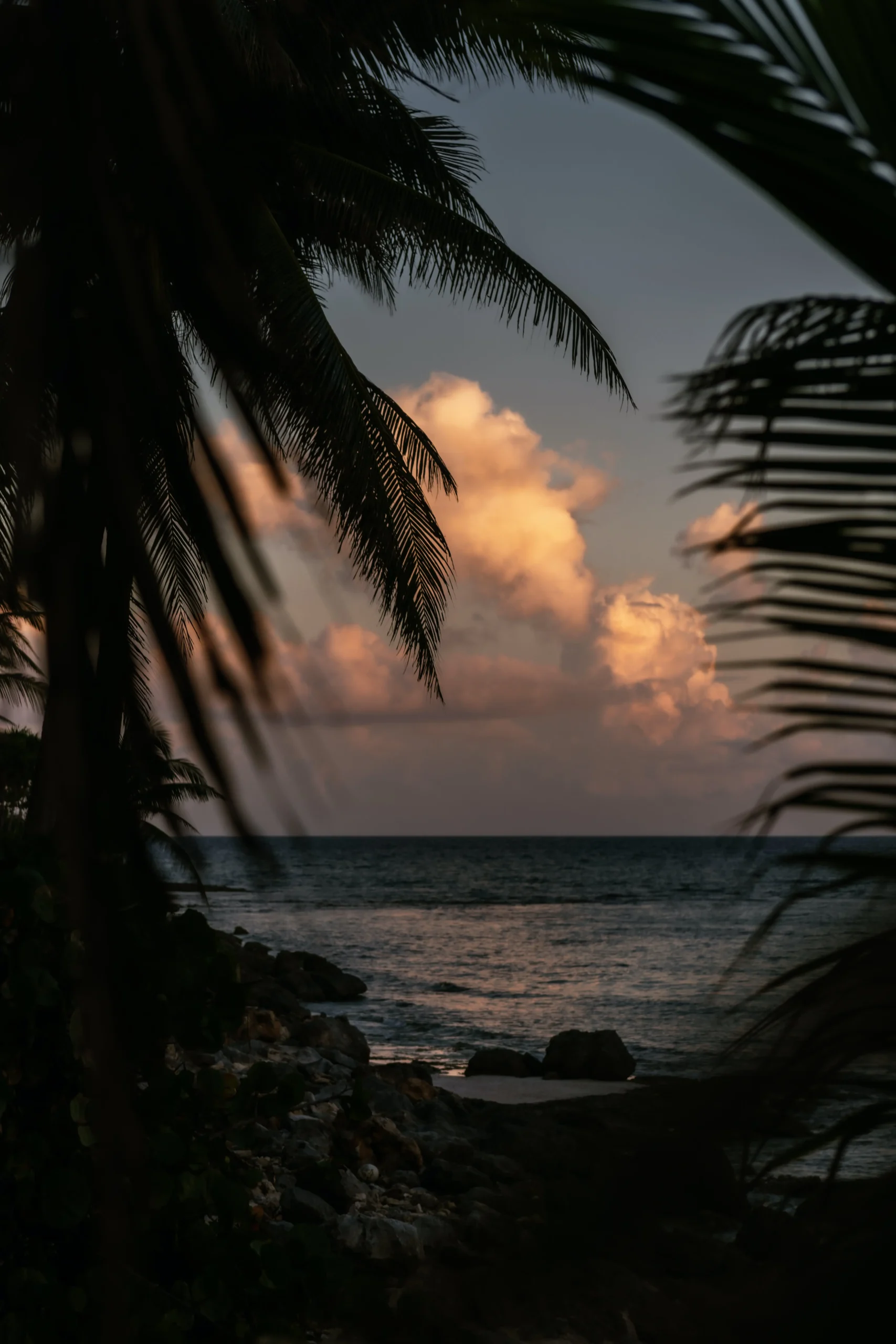 Foto de playa al atardecer